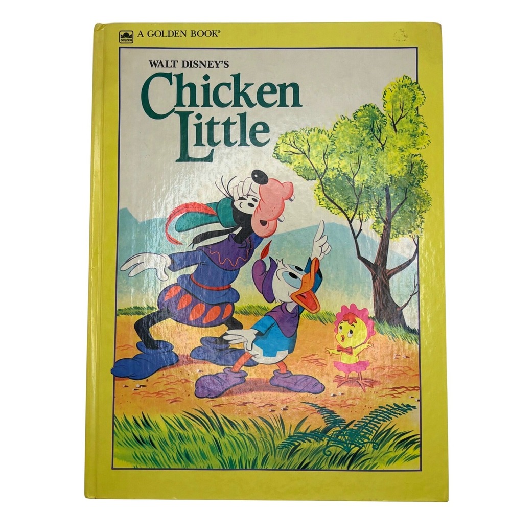 1st Print 1982 Disney Chicken Little Big Golden Book Hardcover Donald Duck Goofy